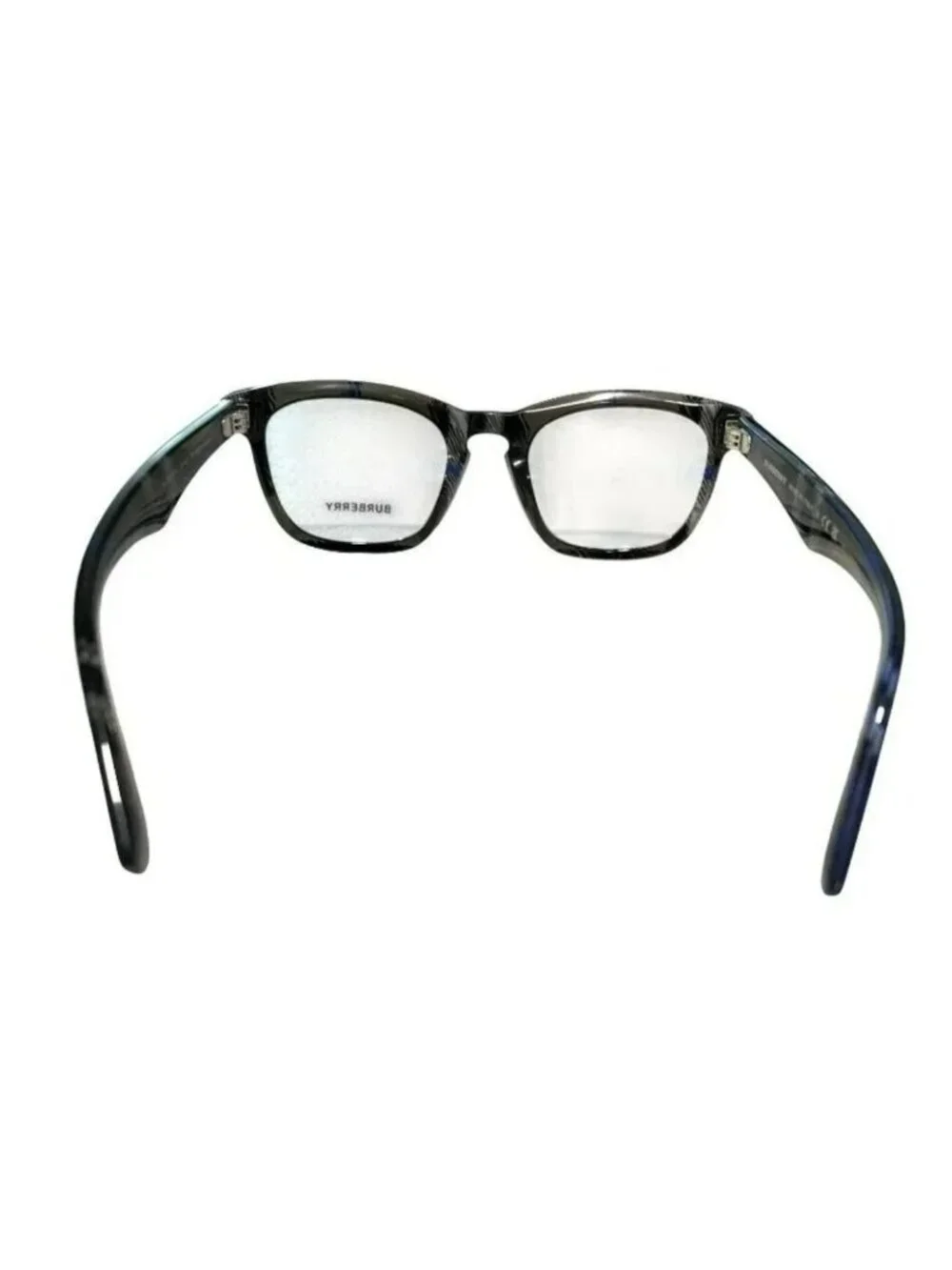 Burberry Eyeglasses  B2291 Square Frame Gray & Blue Plaid Acetate New